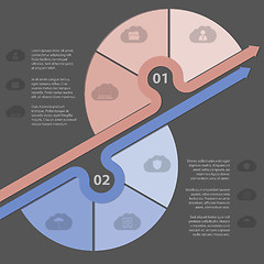 Image showing Infographic design with various cloud icons