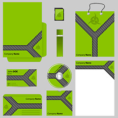 Image showing Green business vector set