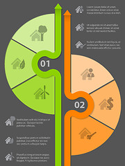 Image showing Infographic design with various house icons