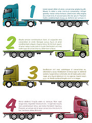 Image showing Truck infographics design with various choices