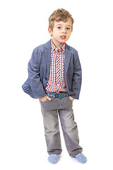 Image showing little boy with his hands in pocket 