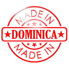 Image showing Made in Dominica red seal