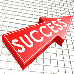 Image showing Success arrow with graph background