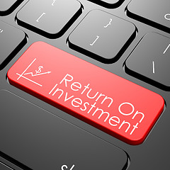 Image showing Return on investment keyboard