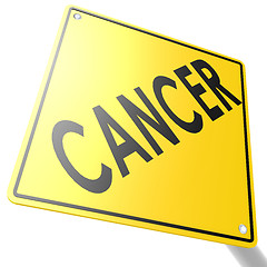 Image showing Road sign with cancer