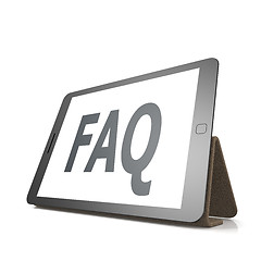Image showing FAQ on tablet