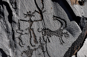 Image showing Ancient petroglyphs