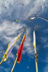 Image showing Buddhist prayer flags in Nepal