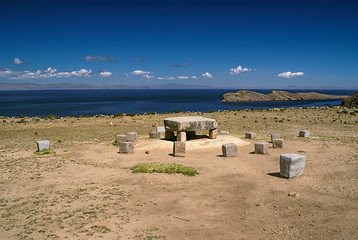 Image showing Ancient stones on Isla del Sol