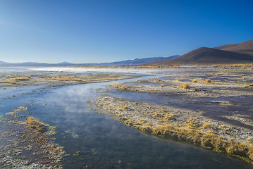 Image showing steamy lake