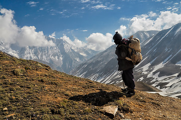 Image showing Sherpa in Himalayas