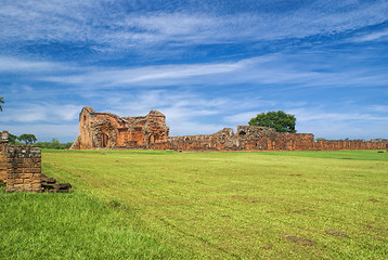 Image showing Encarnacion and jesuit ruins in Paraguay