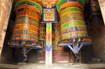 Image showing Prayer wheels