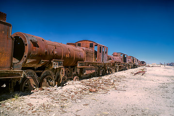 Image showing Locomotive graveyard