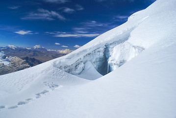 Image showing Crevasse on Huayna Potosi