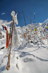Image showing Prayer flags in Himalayas