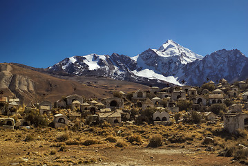 Image showing Graveyard below Huayna Potosi