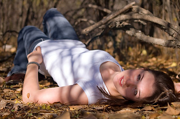 Image showing Autumn girl