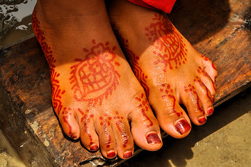 Image showing Henna on wedding in Bangladesh