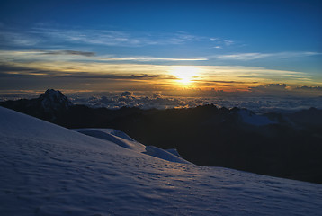 Image showing Sunrise in Andes