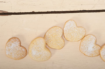 Image showing heart shaped shortbread valentine cookies