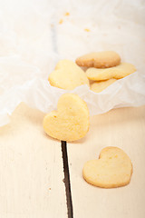 Image showing heart shaped shortbread valentine cookies