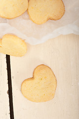 Image showing heart shaped shortbread valentine cookies