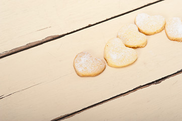 Image showing heart shaped shortbread valentine cookies