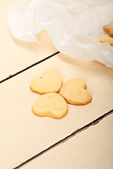 Image showing heart shaped shortbread valentine cookies