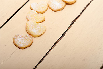 Image showing heart shaped shortbread valentine cookies