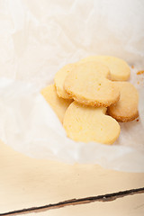 Image showing heart shaped shortbread valentine cookies