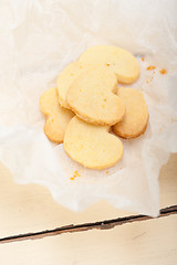 Image showing heart shaped shortbread valentine cookies