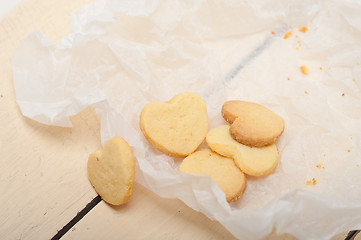 Image showing heart shaped shortbread valentine cookies