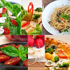 Image showing healthy Vegetarian vegan food collage