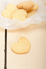 Image showing heart shaped shortbread valentine cookies