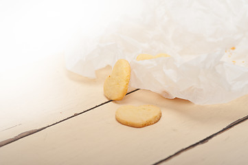 Image showing heart shaped shortbread valentine cookies