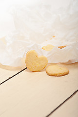 Image showing heart shaped shortbread valentine cookies