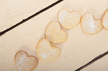 Image showing heart shaped shortbread valentine cookies