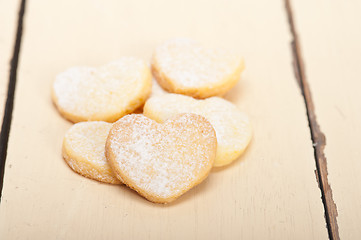 Image showing heart shaped shortbread valentine cookies