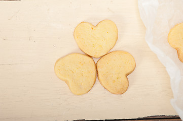 Image showing heart shaped shortbread valentine cookies