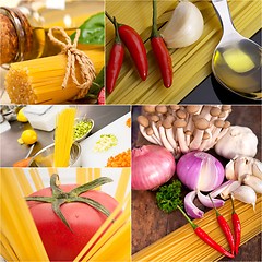 Image showing healthy Vegetarian vegan food collage