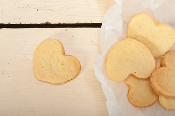 Image showing heart shaped shortbread valentine cookies