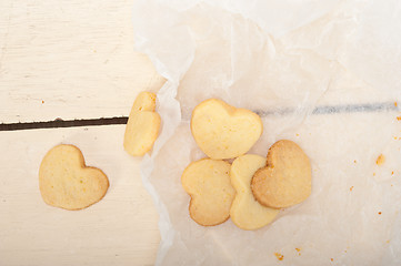 Image showing heart shaped shortbread valentine cookies