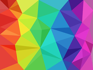 Image showing rainbow low poly