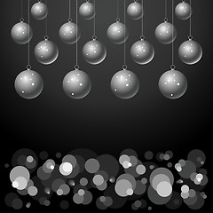 Image showing silver balls on black background