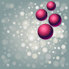 Image showing red  balls on silver background