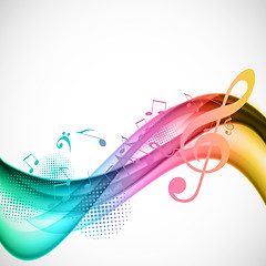 Image showing Colorful music background