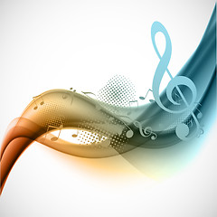 Image showing Colorful music background