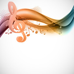 Image showing Colorful music background