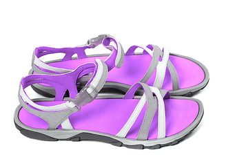 Image showing Pair of summer sandals